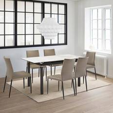 Dining Sets Armen Living Giana Kash Stone Top Dining Set