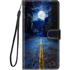 GANGXUN Case for Samsung Galaxy A23 5G Cover Flip Pattern Card Holder Magnetic Compatblie with Samsung Galaxy A23 5G Moonlight