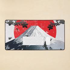 BearLad Mat Cherry Blossoms Mount Fuji Japan Large Pad