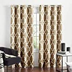 Exclusive Home Curtains Ironwork Woven Blackout Grommet Top