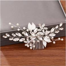 Comb Piece Pearl Crystal Flower Bridal Wedding Hair