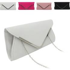 Suede Clutches Yuanbang Women Velvet Suede Evening Clutch Bags Formal Party Clutches Wedding Purses Cocktail Prom Clutches White