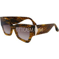 Yellow Sunglasses Victoria Beckham VB662S Sunglasses - Acetate Brown/Grey