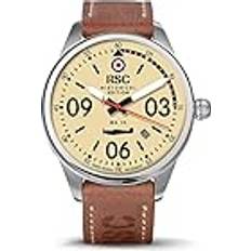 RSC Pilotklockor herr 47 mm Aviator Swiss Spitfire Watch, Aviation, Ljusbrunt, Militär