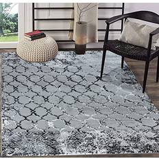 GLORY RUGS Glory Rugs Modern Abstract Trellis Black