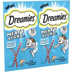 Dreamies Dogs Pets Dreamies Meaty Sticks Cat Treat with Salmon, 14
