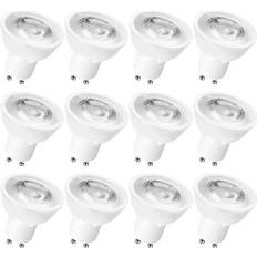 GU10 Light Bulbs Luxrite 50-Watt EQ MR16 Soft White Gu10 Pin Base Dimmable LED Light Bulb 12-Pack LR21501-12PK