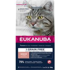 Eukanuba Cibo per gatti - Gatto Animali domestici Eukanuba Senior Grain Free Salmone Crocchette Per Gatto - 2 kg 2kg