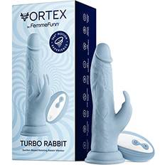 FemmeFunn Femme Funn Vortex WIRELESS TURBO RABBIT with Remote in Blue in Blue