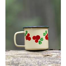 Mugg Emalj 250 ml Lingon