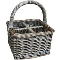 RED HAMPER Antique Wash Wicker Square Basket