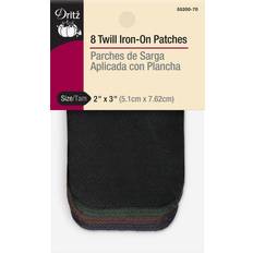 Yarn & Needlework Supplies Dritz Iron-On Patches 2 X3 8/Pkg-Dark Twill Assortment