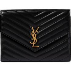 Saint Laurent Clutch tasker Saint Laurent Cassandre Matelassé Leather Clutch - Black