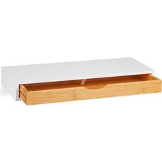 Relaxdays Floating Shelf with Drawer 8 x 60 x 24 cm