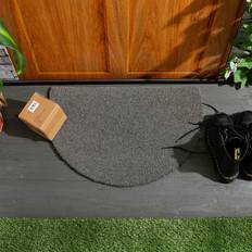 Monochrome Entrance Mats Nicola Spring Coir Half Moon Door Grey cm