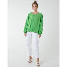 Blue Vanilla Elasticated Blouson Hem Green