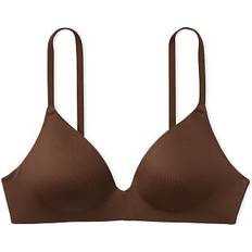 PINK Wear Everywhere Wireless Lightly Lined Bra, Brown, Women's Bras PINK
