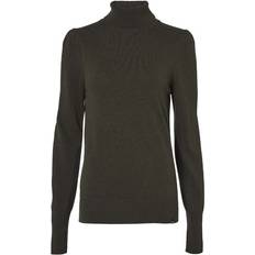 Metsästys - Ruskea Neuleet Chevalier Agnes Rollneck Wool Pullover - Leather Brown