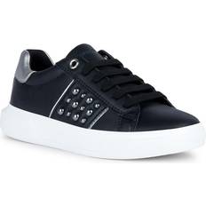 Girls - Patent Leather Trainers Geox NETTUNO Girl Sneaker, Black/DK Silver