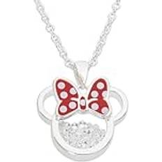 Disney Smycken Disney Minnie Birthstone Floating Stone Necklace In Silver Plated April