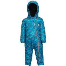 1-3M - Jungen Overalls Dare 2b Kid's Bambino II Waterproof Insulated Snowsuit - Blue Camo Print