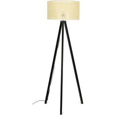 Lighting ValueLights Black Wood Tripod XL Floor Lamp