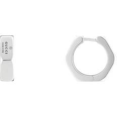 Gucci Hoops Earrings Gucci Trademark Women's Silver Hoop Earrings, 16mm