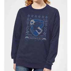 Christmas Jumpers - Women Harry Potter Ravenclaw Crest Women's Christmas Jumper Navy