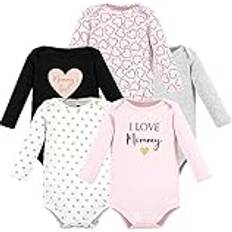 Hudson Baby Unisex Baby Cotton Long-Sleeve Bodysuits, Girl Mommy, Newborn