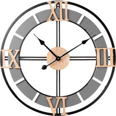 Hometime Metal Wood Cut Out W7991 Wall Clock 60cm
