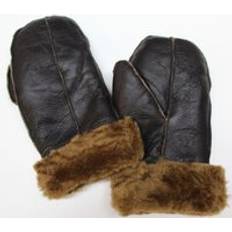 Brown - Unisex Gloves & Mittens Infinity Leather Handmade unisex sheepskin shearling mittens gloves