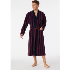 Rød Morgenkåber & Badekåber Schiesser Men's Bathrobe Soft Velour - Organic Cotton