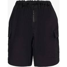 Acne Studios Men Shorts Acne Studios Mens Black Prudento Flap-pocket Relaxed-fit Cotton Shorts