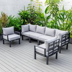 Aluminum Outdoor Lounge Sets Leisuremod Chelsea Sectional Outdoor Lounge Set