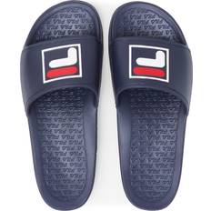 Slides Fila Men's Sleek Slide Big Box Sandal, Navy/Red/White