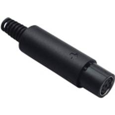 Elartikler TRU Components 1578814 Miniature-DIN-rundstik Tilslutning, lige Poltal: 5 1 stk