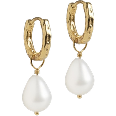 Dame Smykker ENAMEL Copenhagen Significant Hoops - Gold/Pearls