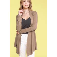 Beige Cardigans Dailyhaute Women's Open Front Knit Cardigan Sweater TAUPE