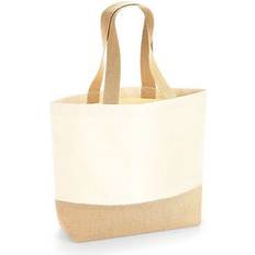 Fabric Tote Bags Westford Mill Handtasche, Canvastragetasche Juteboden, Mehrfarbig