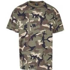 Herren - Natur T-Shirts Urban Classics Herren T-Shirt Heavy Oversized Camo Tee Wood camo AOP