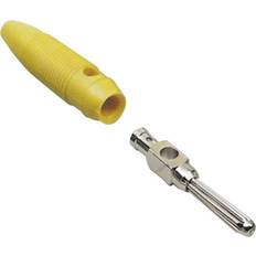 Elartikler TRU Components Bananstik Stik, lige Stift-diameter: 4 mm Gul 1 stk