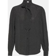 Seda Blusas Saint Laurent Top Woman Black