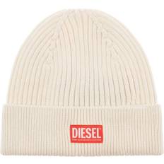 Diesel Uomo Accessori Diesel Bonnet Côtelé Avec Empiècement À Logo - Cream