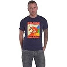 Imagine Imagine Dragons T Shirt Eye Band Logo Official Unisex Navy Blue