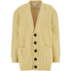 Gelb Cardigans Bottega Veneta Pastel Yellow Wool Blend Oversize Cardigan Yellow