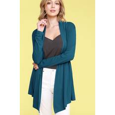 Turquoise - Women Cardigans Dailyhaute Women's Open Front Knit Cardigan Sweater TEAL