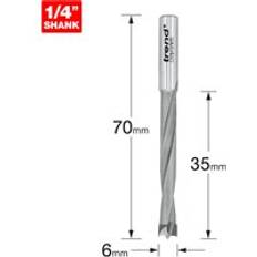 Trend CRAFTPRO Router Dowel Drill 6mm 35mm 1/4"