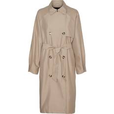 Damen - Silber Mäntel Vero Moda Curve Tenchcoat - Braun