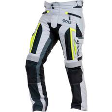 6XL Motorcycle Pants GMS Everest Motorrad Textilhose, grau-gelb, Größe Herren