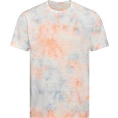 Unisex Adult Tie Dye T-Shirt - Grey/Pink